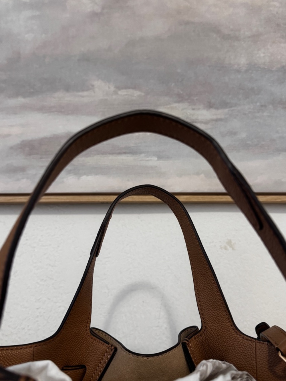 Tory Burch Brown Leather Crossbody Tote - Picture 8 of 13